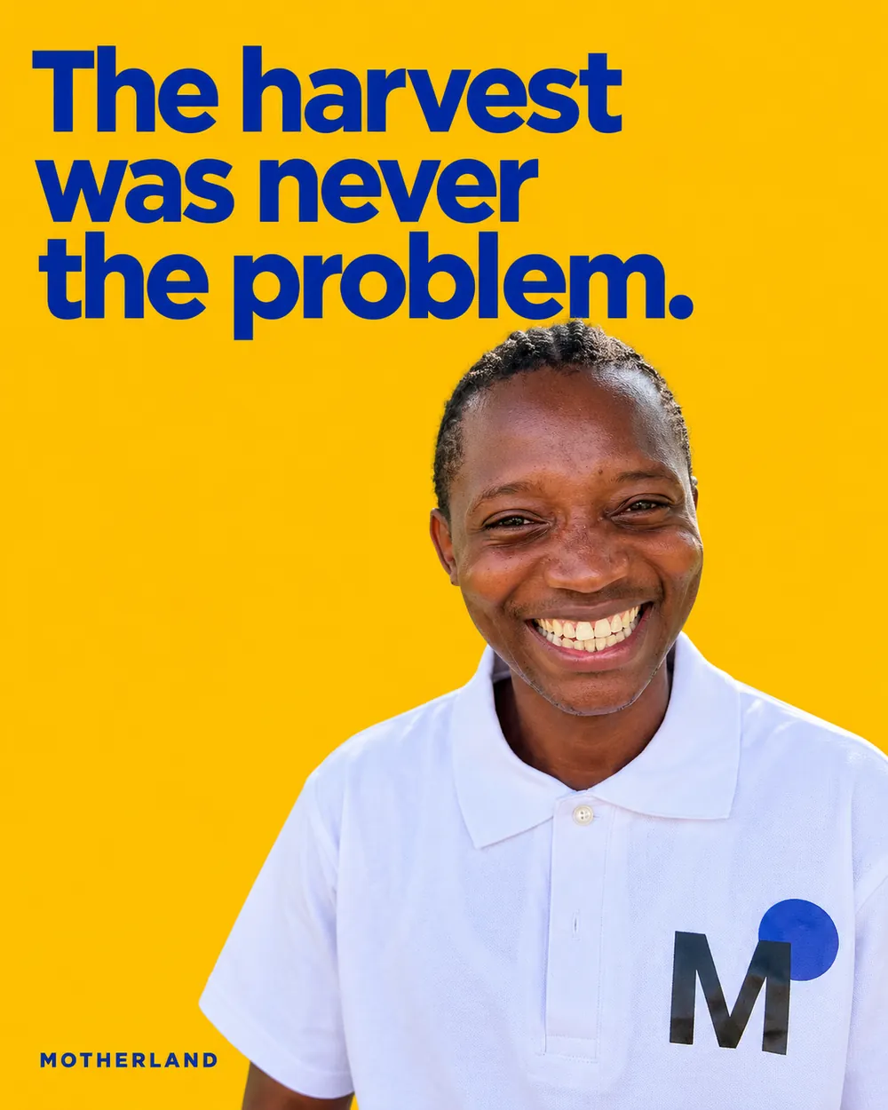 Campaign image: farmer in a yellow polo